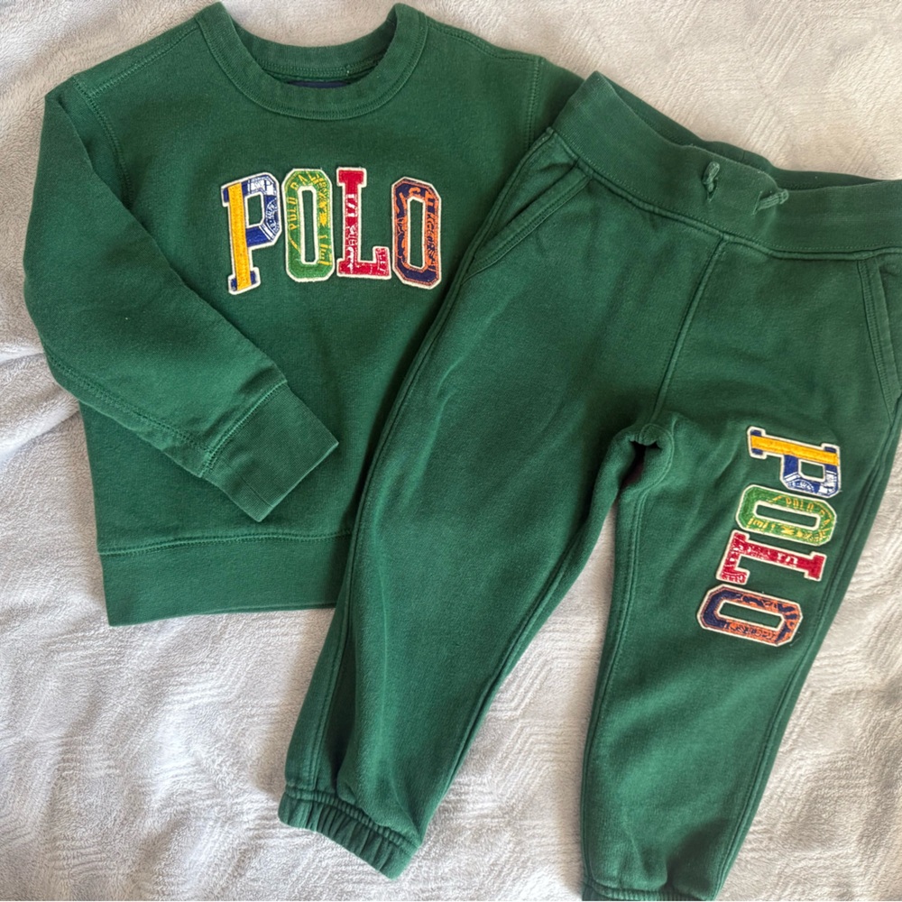Polo by Ralph Lauren Kids Green Joggers Set
